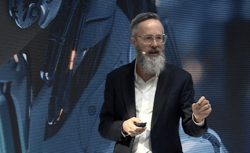 whurley speaking at a conference