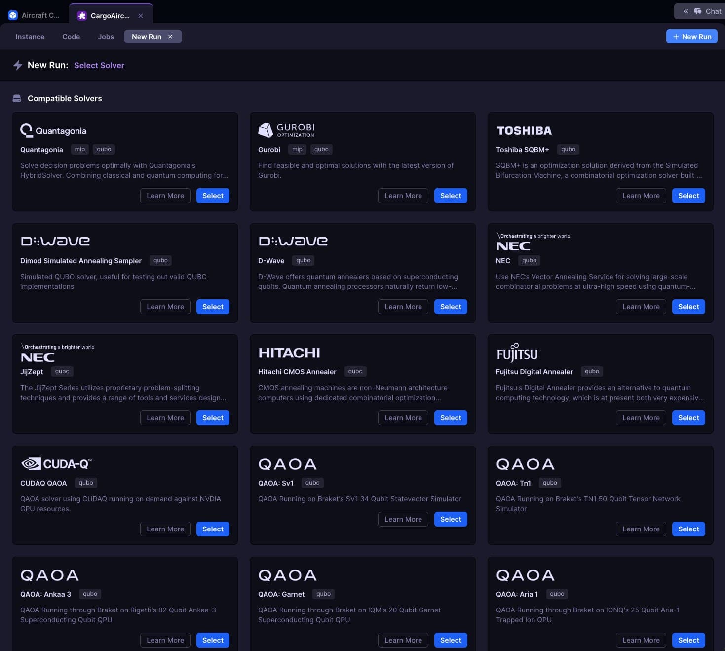 Strangeworks Workflows analysis view